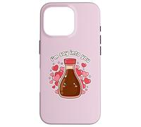 I'm So Into You Adorable Bouteille de Sauce soja Kawai Valentine Couple Coque pour iPhone 16 Pro