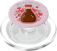 I'm So Into You Adorable Bouteille de Sauce soja Kawai Valentine Couple PopSockets PopGrip pour MagSafe