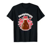 I'm So Into You Adorable Bouteille de Sauce soja Kawai Valentine Couple T-Shirt