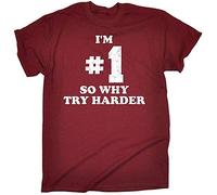 Im #So Why Try Harder T-Shirt One Humor Joke Fashion Funny Gift Birthday Red 3XL
