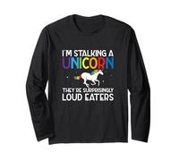 I'm Stalking A Unicorn They Surprisingly Loud Eaters Cool Manche Longue