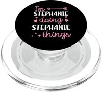 I'm Stephanie Doing Stephanie Things Prénom personnalisé PopSockets PopGrip pour MagSafe