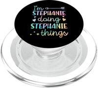 I'm Stephanie Doing Stephanie Things Prénom personnalisé PopSockets PopGrip pour MagSafe