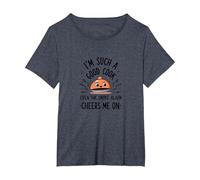 Im Such A Good Cook Détecteur de fumée Amusant T-Shirt, Femme Grandes Tailles, Bleu Chiné, 2X