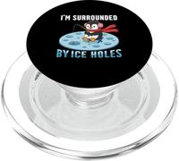 I'm Surrounded by Ice Holes Pêche Pingouin Pêche sur Glace PopSockets PopGrip pour MagSafe