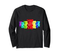 I'm Sweet Eat Me Cool Colorful Gummy Bear Candy Illustration Manche Longue