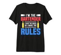 I'm The Bartender Rules Funny Bartending Alcoholic Drink T-Shirt Haut de Gamme