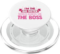 I'm The Big Sister Which Makes Me The Boss Sis Love Frères et sœurs PopSockets PopGrip pour MagSafe