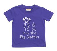 I'm The Big Sœur Violet T-shirt bébé en âge Bas enfants disponible en tailles 0-6 mois pour 14-15 ans nouveau bébé Sœur cadeau - Pourpre, 9-11 Ans