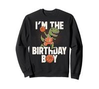 I'm The Birthday Boy T-Rex Dino Basketball Birthday Sweatshirt