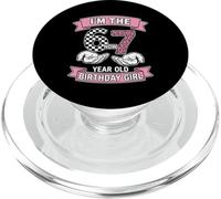 I'm The Birthday Girl 67 7 Years Old Ruban Motif léopard PopSockets PopGrip pour MagSafe