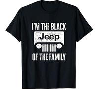 I'm The Black Jeeps of The Family Funny Jeeps Men T-Shirt Fashion Casual Unisex Black Tee Manches Courtes(Small)