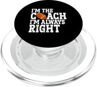 I'm The Coach I'm Always Sports Athlete Football américain PopSockets PopGrip pour MagSafe