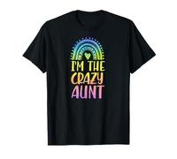 I'm The Crazy Aunt Boho Rainbow Heart Esthétique T-Shirt