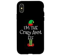 I'm The Crazy Aunt Elf Groupe familial assorti de Noël Coque pour iPhone X/XS