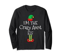 I'm The Crazy Aunt Elf Groupe familial assorti de Noël Manche Longue