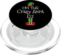I'm The Crazy Aunt Elf Groupe familial assorti de Noël PopSockets PopGrip pour MagSafe