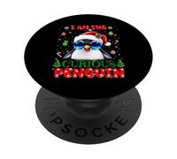 I'm The Curious Penguin Christmas Outfit Funny Xmas PopSockets PopGrip Adhésif