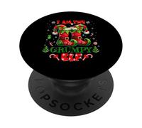 I'm The Grumpy Elf Christmas Outfit Funny Xmas PopSockets PopGrip Adhésif