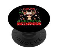 I'm The Grumpy Reindeer Christmas Outfit Funny Xmas PopSockets PopGrip Adhésif
