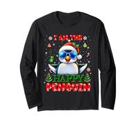 I'm The Happy Penguin Christmas Outfit Funny Xmas Manche Longue