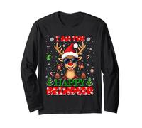 I'm The Happy Reindeer Christmas Outfit Funny Xmas Manche Longue