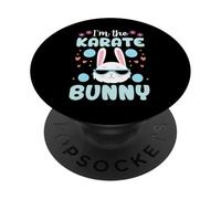 I'm The Karate Bunny Floral Matching Family Lapin de Pâques PopSockets PopGrip Adhésif