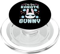 I'm The Karate Bunny Floral Matching Family Lapin de Pâques PopSockets PopGrip pour MagSafe