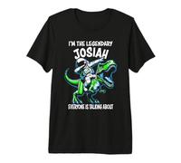 I'm The Legendary Josiah Funny Astronaute Dinosaure Cartoon T-Shirt Haut de Gamme