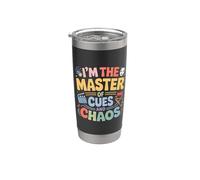 I'm The Master Of Cues And Chaos Backstage Crew Tech - Gobelet isotherme en acier inoxydable double paroi