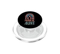 I'm The Musical Aunt Boho Rainbow Heart Esthétique PopSockets PopGrip pour MagSafe