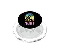 I'm The Musical Aunt Boho Rainbow Heart Esthétique PopSockets PopGrip pour MagSafe