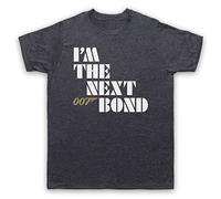 I'm The Next Bond British Spy Secret Agent 00 Double O T-Shirt des Hommes, Ardoise Classique, Large