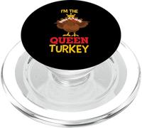 I'm The Queen Turkey Thanhksgiving Thankful for Family PopSockets PopGrip pour MagSafe