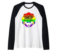 I'm The Rainbow Sheep in The Family - Citation Amusante de fierté Manche Raglan