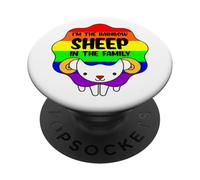 I'm The Rainbow Sheep in The Family - Citation Amusante de fierté PopSockets PopGrip Adhésif