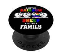I'm The Rainbow Sheep of The Family Mouton Arc-en-Ciel PopSockets PopGrip Adhésif