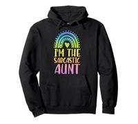 I'm The Sarcastic Aunt Boho Rainbow Heart Esthétique Sweat à Capuche