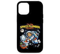 I'm The Space Plumber on Duty Astronaute Zero Gravity Repair Coque pour iPhone 12/12 Pro