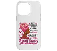 I'm The Storm Boxing Warrior Femmes Afro Cancer du Sein Coque pour iPhone 14 Pro Max