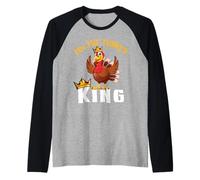 I'm The Turkey King Thanksgiving Thankful for Family Manche Raglan