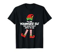 I'm The Youngest Elf Rules Don't Apply to Me Fête de Noël T-Shirt