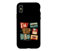 I'm This Old Retro Cassette Disquette Nostalgie Années 80 Coque pour iPhone X/XS