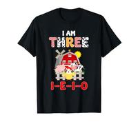 I'm Three I-E-I-O 3 Years Old Farm Animal 3e Anniversaire T-Shirt Graphique avec Valeur