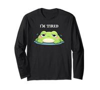 I'm Tired Sleepy Frog - Humeur Basse énergie - Kawaii - Esthétique Manche Longue