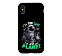 I'm Too Cool for Just One Planet Space Astronomy Coque pour iPhone X/XS