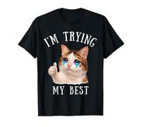 I'm Trying My Best Silly Crying Cat Meme Animaux Mignons Enfants T-Shirt