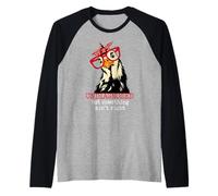 I'm Undiagnosed But Something Aint Right Funny Crazy Chicken Manche Raglan
