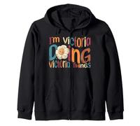 I'm Victoria Doing Victoria Things, Groovy Retro Victoria Sweat à Capuche