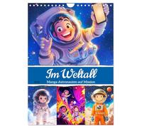 Im Weltall. Manga-Astronauten auf Mission (Wandkalender 2026 DIN A4 hoch), CALVENDO Monatskalender: Eine kosmische Reise mit mutigen Manga-Charakteren, die das Universum erkunden und Abenteuer erleben